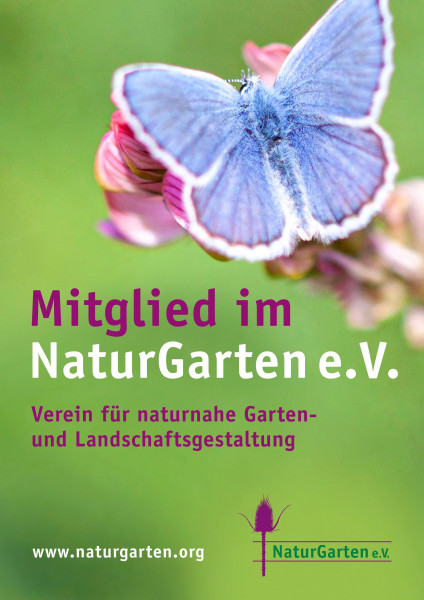 Naturgartenschild DIN A4 (nur für Mitglieder) - grün
